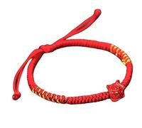 YXWYXWA Bracelet Feng Shui Wealth Bracelet for Women Cinnabar Wake Lion Red Rope Diamond Knot Braided Bracelet Adjustable for Good Fortune Courageous Lucky and Wealth,Style c