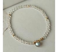 YXWYXWA Bracelet Feng Shui White Crystal Wealth Bracelet 1Pc Round Beads Reiki Crystal Bracelet Spiritual Chakra Bracelet Amulet Lucky Adjustable Ward Off Evil Bracelet Women Men,Black