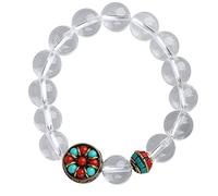 YXWYXWA Bracelet Feng Shui White Crystal Wealth Bracelet Harmony Buckle/Ancient Coin Charm Bracelet Crystal Spiritual Chakra Bracelet Amulet Lucky Adjustable Ward Off Evil Bracelet Women Men,Style