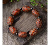 YXWYXWA Bracelet Natural Agate Beaded Bangle,Feng Shui Bracelet,Amulet Bracelet,Attract Wealth Money and Good Luck,Tibetan Style Dzi Beads Bracelet,Buddhist Jewelry Gifts,Birthday Present-The with