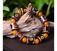 YXWYXWA Bracelet Natural Agate Beaded Bracelet,Feng Shui Bracelet,Tibetan Style Dzi Beads Bracelet,Amulet Bracelet,Attract Wealth Money And Good Luck,Couple Bangle,Birthday Present,Jewelry