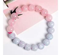 YXWYXWA Bracelet Natural Aquamarine Pink Crystal Color Matching Bracelet Candy Color Love Quartz Spiritual Charm Feng Shui Wealth Chakra Adjustable Bracelet Lucky Gift for Women Girls,Type1,10mm