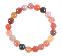 YXWYXWA Bracelet Natural Candy Color Agate Bracelet Multi Gemstone Quartz Spiritual Love Amulet Charm Rainbow Gradient Chakra Gemstones Adjustable Bangle Elastic Lucky Gift for Men Women Girls,6a,8mm