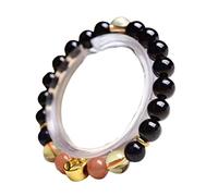 YXWYXWA Bracelet Natural Multi-Gem Bracelet Chinese Ancient Coin Bracelet Lucky Ornaments Reiki Chakra Meditation Feng Shui Wealth Bracelet Talisman for Men Women