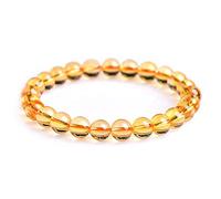 YXWYXWA Bracelet Natural Orange Yellow Crystal Bracelet Bead Chain Quartz Spiritual Sweet Love Amulet Charm Chakra Meditation Ornament Gemstones Bracelet Good Luck Gift for Women Gilrs Men,Dark,9.5mm