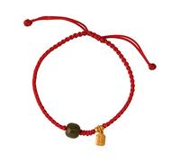 YXWYXWA Bracelet Red String Hetian Jade Pendant Bracelet, Adjustable