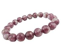 YXWYXWA Genuine Natural Watermelon Tourmaline Gemstone 10mm Crystal Stretch Round Bead