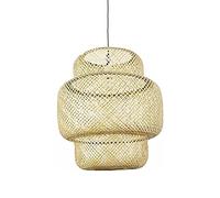 YXWYXWA Japanese Style Large E27 Adjustable Handmade Ceiling Wicker Lighting Decorative Lighting Hanging Lamp for Dining Room, Living Room, Tea Room, Bedroom Interesting