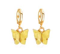 YXWYXWA jewellery Women Silver Earrings, Cute Butterfly Drop Earrings For Women Navy Blue Fashion Animal Vintage Jewelry Acrylic Female Earring Pendientes Gifts For Girlfriend, Wife, Sister, Daughter,