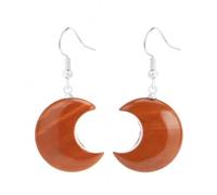 YXWYXWA jewelry for women Natural Stone Crescent Moon Drop Earrings Women Healing Star Pendant Pink Quartz Crystal Hook Earring Vintage Jewelry women's jewelry