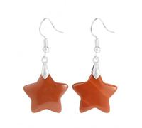 YXWYXWA jewelry for women Natural Stone Crescent Moon Drop Earrings Women Healing Star Pendant Pink Quartz Crystal Hook Earring Vintage Jewelry women's jewelry