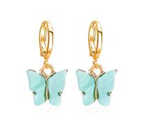 YXWYXWA jewelry for women Women Silver Earrings, Cute Butterfly Drop Earrings For Women Navy Blue Fashion Animal Vintage Jewelry Acrylic Female Earring Pendientes Gifts For Girlfriend, Wife, Sister,