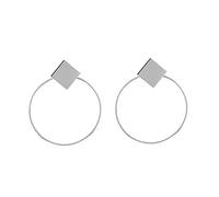 YXWYXWA jewelry for women Women Silver Earrings, Fashion Gold Color Silver Plated Geometric Big Round Earrings For Women Fashion Big Hollow Drop Earrings European Jewelry Gifts For Girlfriend, Wife,