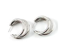 YXWYXWA jewelry for women Women Silver Earrings, Fashion Minimalist Large Circle Geometric Round Big Hoop Earrings For Women Girl Wedding Party Jewelry Gifts For Girlfriend, Wife, Sister, Daughter,