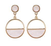 YXWYXWA jewelry for women Women Silver Earrings, Korean Statement Black Acrylic Drop Earrings For Women Fashion Jewelry Vintage Geometric Gold Asymmetric Earring Gifts For Girlfriend, Wife, Sister,