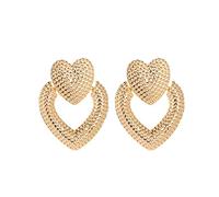 YXWYXWA jewelry for women Women Silver Earrings, Punk Heavy Metal Dangle Indian Gold Drop Earring Geometric Statement Earrings For Women African Dubai Jewelry Gifts For Girlfriend, Wife, Sister,