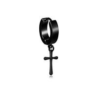 YXWYXWA jewelry jewelry for women Women Silver Earrings, Black Gothic Screw Cross Star Leaf Round Triangle Geometry Fish Bone Hoop Earrings Unisex Man Titanium Steel Punk Multiple s For Girlfriend,