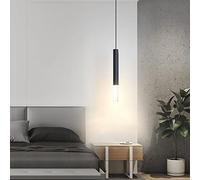 YXWYXWA LED Pendant Lamp Nordic Long Tube Hanging Light Energy Saving Cylinder Tube Lamp Industrial Adjustable Acrylic Rod Round Downlight For Bar Counter Interesting