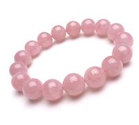 YXWYXWA Madagascar Natural Pink Rose Quartz Gemstone Big 13mm Crystal Round Bead