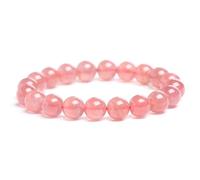 YXWYXWA Natural Rose Quartz Crystals Round Beads Madagascar Pink Crystal Healing Elastic Stretch s for Women