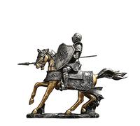 YXWYXWA Ornaments Victorious Knight Sculpture, Medieval Knight Statues for Home Decor, Resin Craft Decorations of Ancient Roman Armor Warriors, for Bedroom Office Desktop Decoration Home Decor