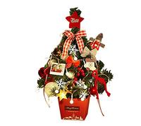 YXWYXWA Pre-Lit 18 Inch Tabletop Artificial Pine Tree Decoration Battery Powered With -Red Certified Led Lights 1.5 Feet Commemoration Day