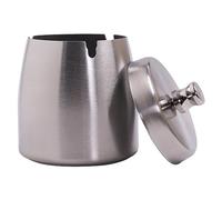 YXWYXWA Small Ashtray with Lid for Cigarette, Stainless Steel Smokeless Odorless Windproof Ashtrays for Home Office Tabletop Outside Patio Outdoor Balcony