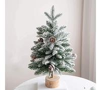 YXWYXWA small snowy with pine cone and berries with canvas base tabletop artificial pine for home office decoration -c 90cm/3ft