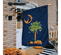 YXWYXWA South Carolina Witchcraft Flag Pumpkins Palm Tree South Carolina Garden Flag