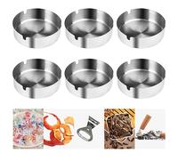 YXWYXWA Stainless Steel Ashtray, Round Cigar Ashtray, Tabletop Ashtray