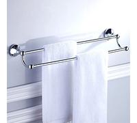 YXWYXWA Towel Racks, Towel Rail for Bathroom, Double Towel Bar, Brushed Chrome Antique Bronze Brass Wall Mounted Kitchen Bathroom Towel Holder Rack Rails/Chrome/a Safehappy