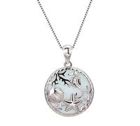 YXWYXWA underwater world pendants white opal necklaces for women summer jewelry 925 starfish shell animal necklace