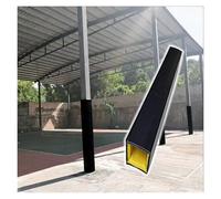 YXXSDP 4ft Tall Anti Slip Backyard Court Post Protector Cushion, Square Padding to Wrap Around Metal Pole, Indoor & Outdoor Use(Black,7.5"x7.5" (19x19cm))