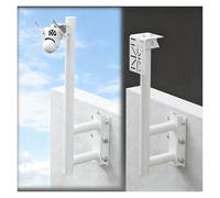 YXXSDP White Steel Outdoor Camera Mount, L-shaped Surveillance Pole for Wall Mounting or Clamp Mounting, Security Support with Accessories(Dome,H 0.6m/2ft)