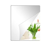 YXYAOLEE 1 Pack Self Adhesive Mirrors Acrylic Mirror Tiles 2.5mm Thick Stick On Wall Mirror Large High Clear Bathroom Mirror for Home Living Room Decoration Rounded Corner Mirror