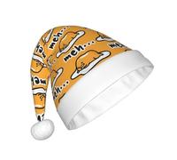 YXYKEI Gudetama Cute Christmas Santa Hat for Adults, Unisex Classic Holiday Santa Xmas Hat for New Year Festive Party Headwear