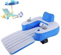 YXYLJOZ Comfortable motorized pool float with remote control for sunbathing; inflatable pool lounge chair. B-Rectangular