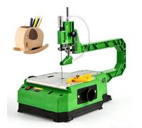 YXYLJOZ Compact Benchtop Scroll Saw - AC/DC Dual Power, 6-7 Variable Speeds, LED Light, Dust Port, Electric Coping Saw for Artists, Hobbyists & Woodworking Enthusiasts