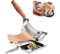 YXYLJOZ Manual Meat Slicer Stainless Steel Adjustable Thickness for Biltong Beef Jerky Herbs Hard Fruits & Vegetables