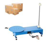 YXYLJOZ Semi Auto Stretch Film Wrapping Machine, Electric Pallet Wrapper with 30/35/40cm Turntable, 70kg Load Capacity, Foot Switch Control for Warehouse (30cm)