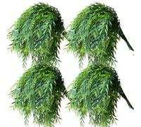 YXYQR 8PCS Artificial Hanging Weeping Willow Plants, Outdoor Indoor Fake Greenery Hanging Vine Leaves, UV Resistant Faux Ivy Garland for Pot Garden Wall Baskets Front Porch Window Box Wedding Party