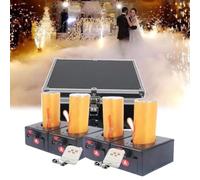 YXYSSMDGHY Cold Fountain Fireworks Machine, Cold Pyrotechnic Receiver, Wireless Remote Control System, 4 Receivers, With Suitcase, For Weddings,Party, 4PCS