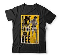YXYWZL Ali Float Like A Butterfly Tshirt Unisex Boxing Legend Muhammad Black O Neck Tee Men's T-Shirts