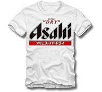 YXYWZL Asahi Super Dry T Shirt Beer for All Seasons Label Men's Cotton Tops Funny Design White