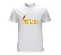 YXYWZL Asgard T Shirt Old Gods of Asgard T-Shirt Short-Sleeve tee Shirt Oversize Graphic 100 Cotton Fun Men Tshirt White