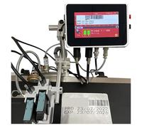 YXZKJZJ 1-25.4 Mm 2 Heads Online Inkjet Printer With 4.3 Inch Touch Screen For QR Bar Batch Code Date Number Logo Label Large Compacity(25.4MM 2 heads)