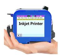 YXZKJZJ 12.7mm Nozzle Mini Handheld Inkjet Printer QR Barcode Batch Date Number Logo Expiry Date Coding Machine Non-encrypted Quick-drying for Labeling and Coding(Include 1 Cartridge)
