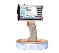 YXZKJZJ 1200PDI Industrial Handheld Inkjet Printer With 6.5 Inch Touch Screen For Batch Number QR Barcode Logo Counter Text Large Compacity(12.7mm with 2 ink)