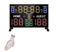 YXZKJZJ 15-Digit LED Digital Scoreboard 24S Shot Wall-mounted Gym Clock Countdown TimerWith Remote Control And Tripod Multi-scenario Use(Model A)