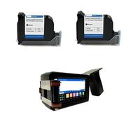 YXZKJZJ 1760PLUS-3 12.7MM Thermal Inkjet Printer For Plate Portable Text QR Barcode Batch Number Logo Label Coding Machine Quick-drying for Labeling and Coding(With 2 ink)